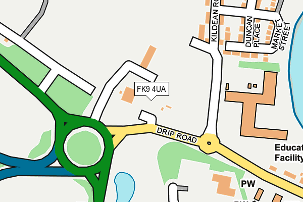 FK9 4UA map - OS OpenMap – Local (Ordnance Survey)