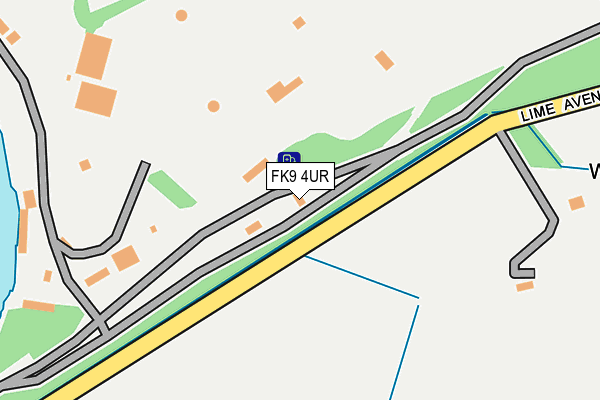 FK9 4UR map - OS OpenMap – Local (Ordnance Survey)