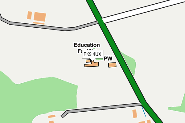 FK9 4UX map - OS OpenMap – Local (Ordnance Survey)
