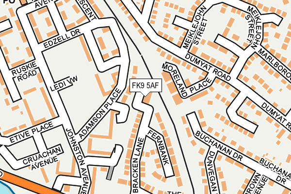 FK9 5AF map - OS OpenMap – Local (Ordnance Survey)