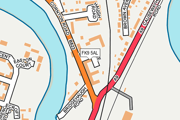 FK9 5AL map - OS OpenMap – Local (Ordnance Survey)