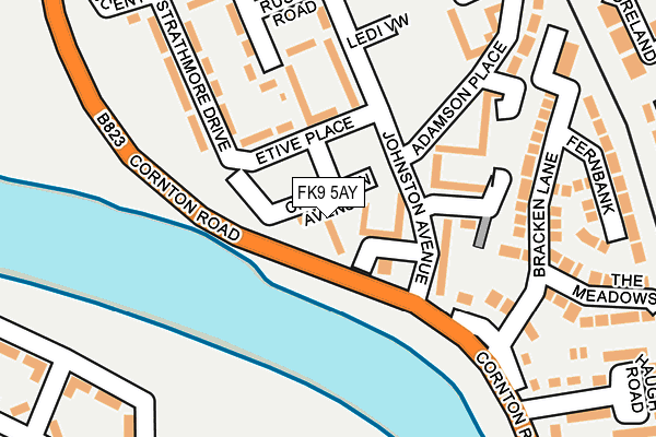 FK9 5AY map - OS OpenMap – Local (Ordnance Survey)
