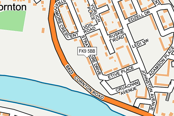 FK9 5BB map - OS OpenMap – Local (Ordnance Survey)