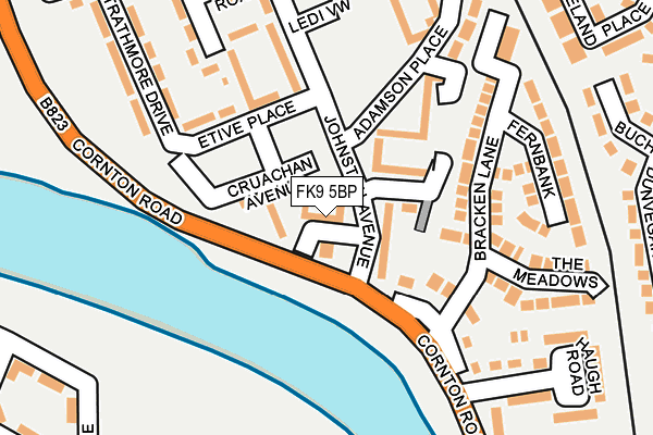 FK9 5BP map - OS OpenMap – Local (Ordnance Survey)