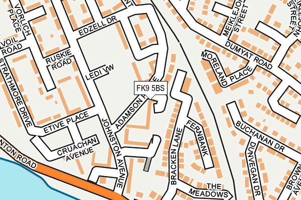 FK9 5BS map - OS OpenMap – Local (Ordnance Survey)