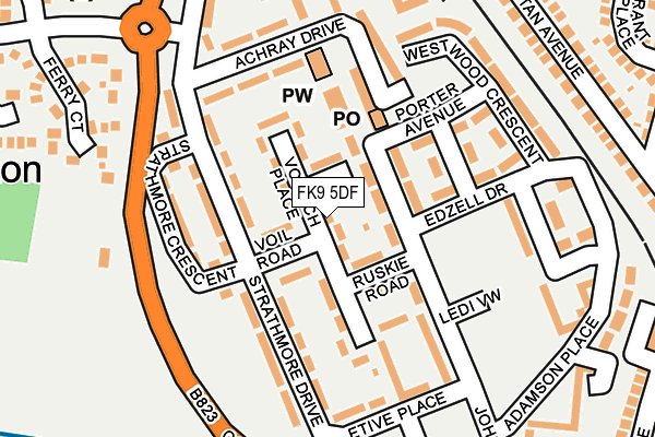 FK9 5DF map - OS OpenMap – Local (Ordnance Survey)