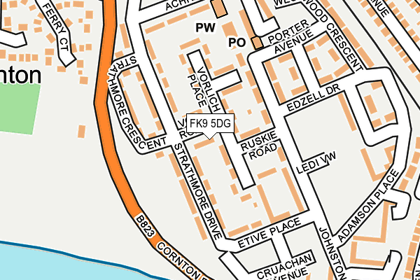 FK9 5DG map - OS OpenMap – Local (Ordnance Survey)