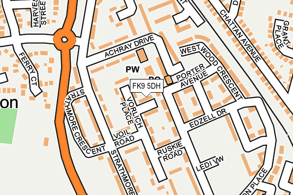 FK9 5DH map - OS OpenMap – Local (Ordnance Survey)