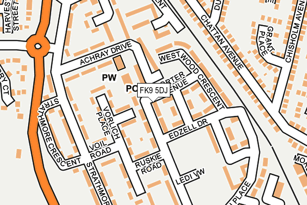 FK9 5DJ map - OS OpenMap – Local (Ordnance Survey)