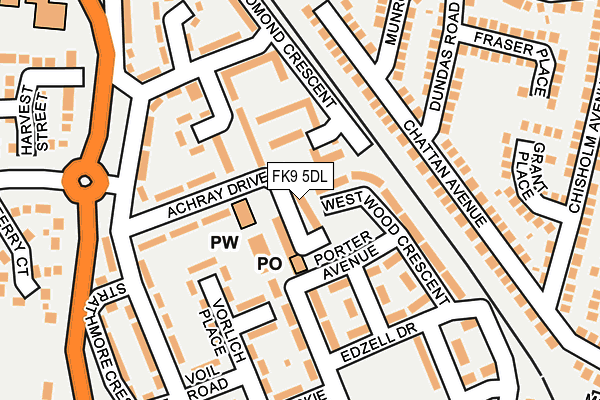 FK9 5DL map - OS OpenMap – Local (Ordnance Survey)