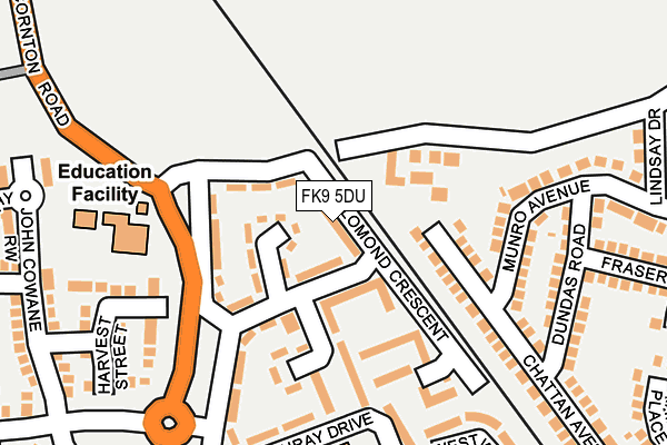 FK9 5DU map - OS OpenMap – Local (Ordnance Survey)