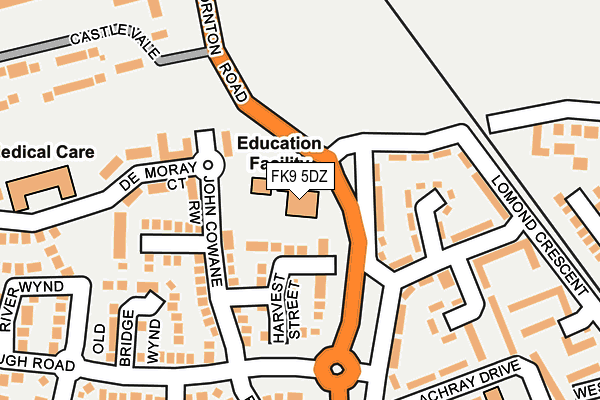 FK9 5DZ map - OS OpenMap – Local (Ordnance Survey)