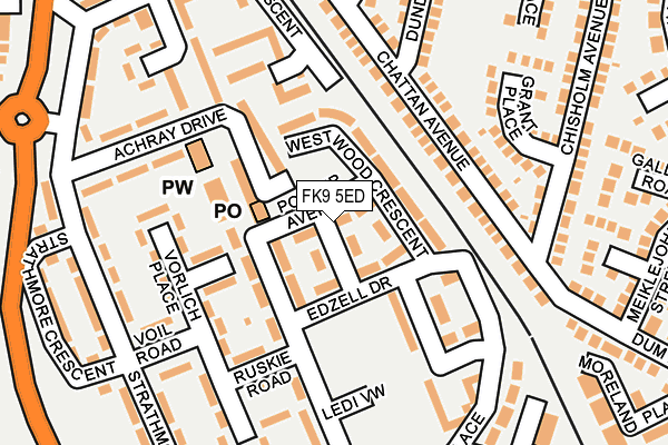 FK9 5ED map - OS OpenMap – Local (Ordnance Survey)