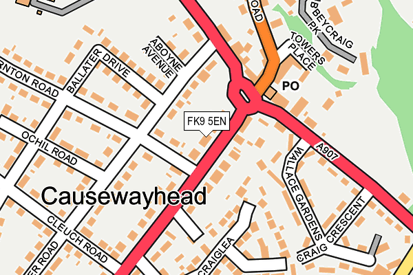 FK9 5EN map - OS OpenMap – Local (Ordnance Survey)