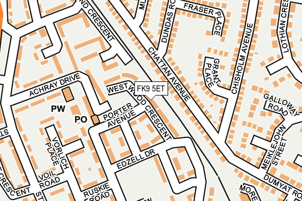 FK9 5ET map - OS OpenMap – Local (Ordnance Survey)
