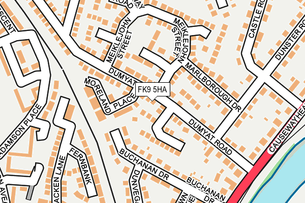 FK9 5HA map - OS OpenMap – Local (Ordnance Survey)