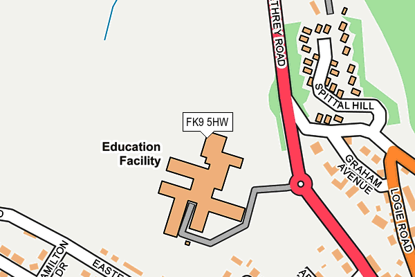 FK9 5HW map - OS OpenMap – Local (Ordnance Survey)