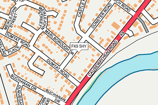 FK9 5HY map - OS OpenMap – Local (Ordnance Survey)