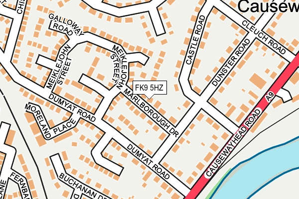 FK9 5HZ map - OS OpenMap – Local (Ordnance Survey)