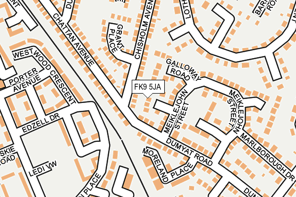 FK9 5JA map - OS OpenMap – Local (Ordnance Survey)