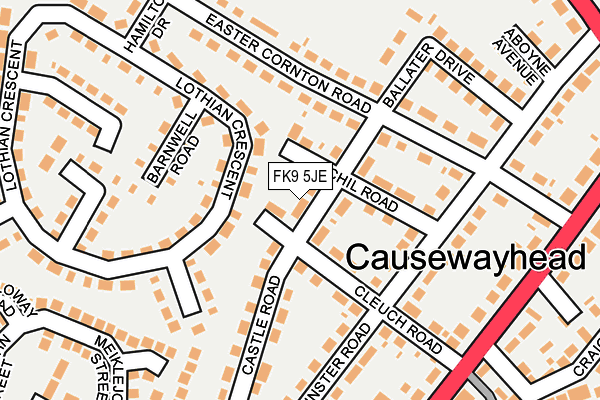 FK9 5JE map - OS OpenMap – Local (Ordnance Survey)