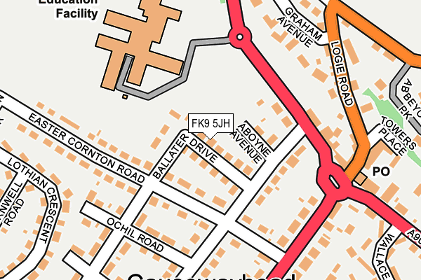 FK9 5JH map - OS OpenMap – Local (Ordnance Survey)