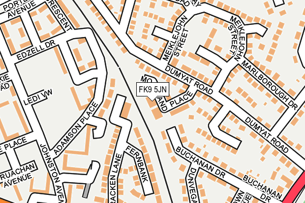FK9 5JN map - OS OpenMap – Local (Ordnance Survey)