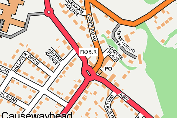 FK9 5JR map - OS OpenMap – Local (Ordnance Survey)