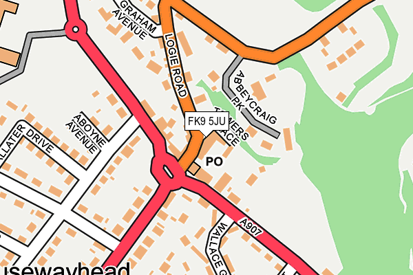 FK9 5JU map - OS OpenMap – Local (Ordnance Survey)