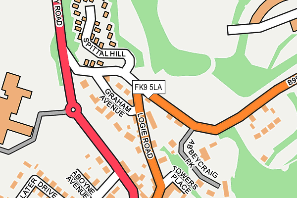 FK9 5LA map - OS OpenMap – Local (Ordnance Survey)