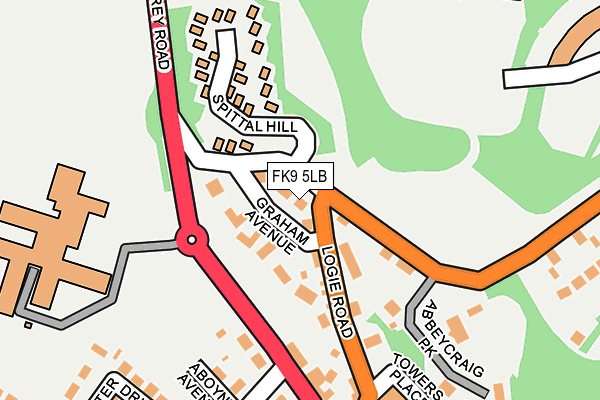 FK9 5LB map - OS OpenMap – Local (Ordnance Survey)