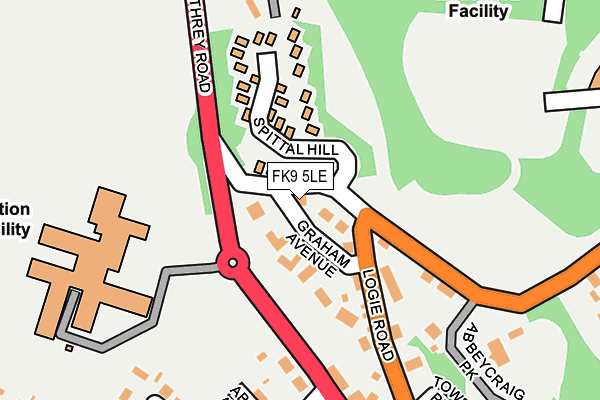 FK9 5LE map - OS OpenMap – Local (Ordnance Survey)