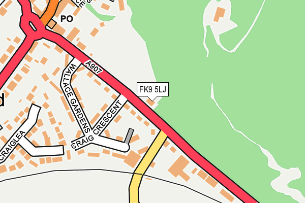 FK9 5LJ map - OS OpenMap – Local (Ordnance Survey)