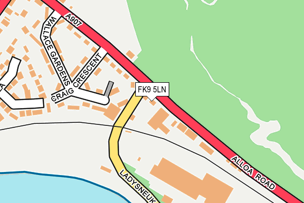 FK9 5LN map - OS OpenMap – Local (Ordnance Survey)
