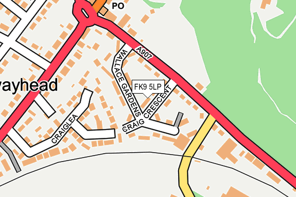 FK9 5LP map - OS OpenMap – Local (Ordnance Survey)