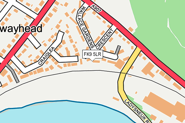 FK9 5LR map - OS OpenMap – Local (Ordnance Survey)
