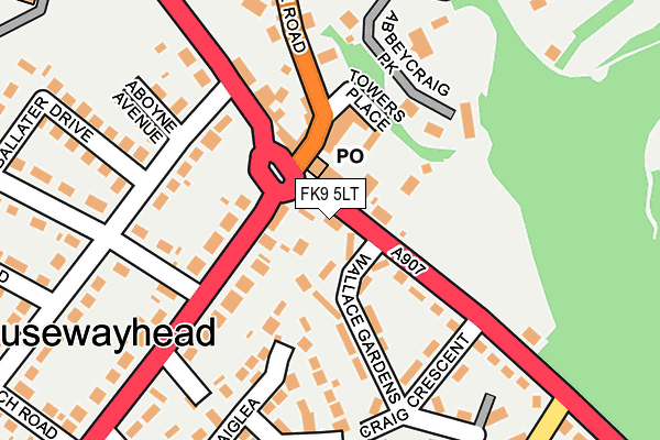 FK9 5LT map - OS OpenMap – Local (Ordnance Survey)