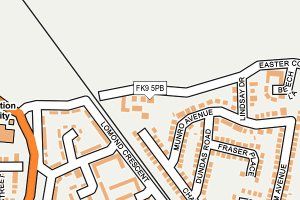 FK9 5PB map - OS OpenMap – Local (Ordnance Survey)