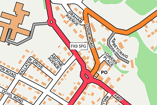 FK9 5PG map - OS OpenMap – Local (Ordnance Survey)