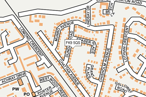 FK9 5QS map - OS OpenMap – Local (Ordnance Survey)