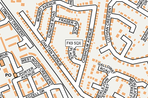 FK9 5QX map - OS OpenMap – Local (Ordnance Survey)