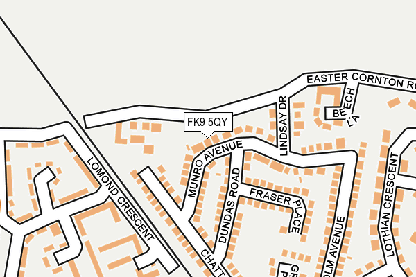 FK9 5QY map - OS OpenMap – Local (Ordnance Survey)