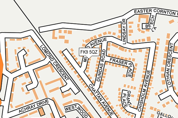 FK9 5QZ map - OS OpenMap – Local (Ordnance Survey)