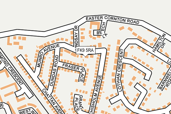 FK9 5RA map - OS OpenMap – Local (Ordnance Survey)