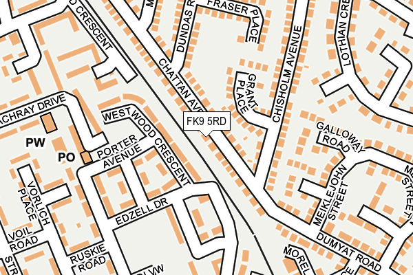 FK9 5RD map - OS OpenMap – Local (Ordnance Survey)