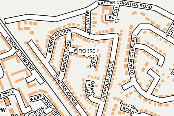 FK9 5RE map - OS OpenMap – Local (Ordnance Survey)