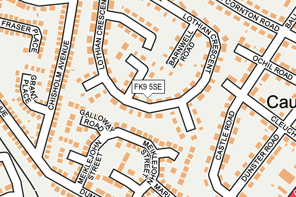 FK9 5SE map - OS OpenMap – Local (Ordnance Survey)