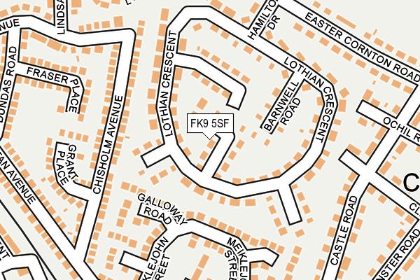 FK9 5SF map - OS OpenMap – Local (Ordnance Survey)