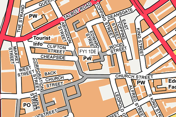 FY1 1DE map - OS OpenMap – Local (Ordnance Survey)