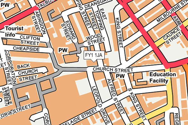 FY1 1JA map - OS OpenMap – Local (Ordnance Survey)